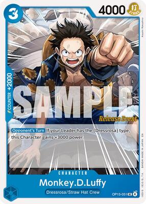 Monkey.D.Luffy (OP15-051) card from Adventure on Kami's Island Release Event Cards
