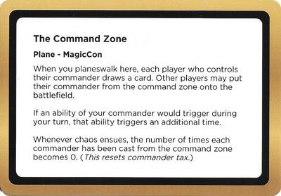The Command Zone (Black Lotus Unknown Planechase) card from Oversize Cards