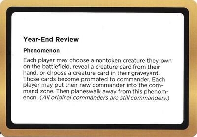 Year-End Review (Black Lotus Unknown Planechase) card from Oversize Cards