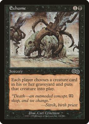 Exhume card from Urza's Saga