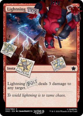 Lightning Bolt (042) card from Secret Lair Drop Series