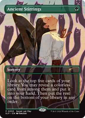 Ancient Stirrings card from Secret Lair Showdown