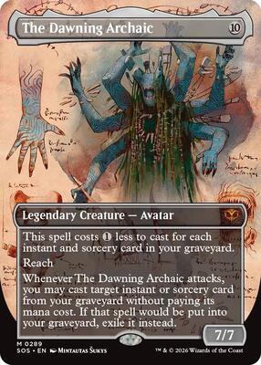 The Dawning Archaic (Borderless) card from Secrets of Strixhaven