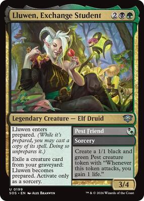Lluwen, Exchange Student card from Secrets of Strixhaven