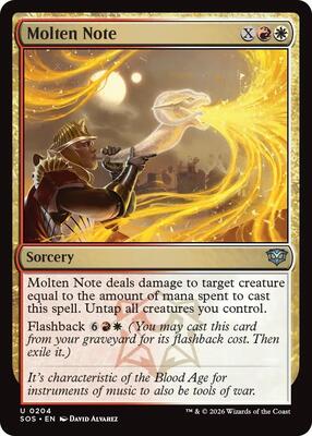 Molten Note card from Secrets of Strixhaven