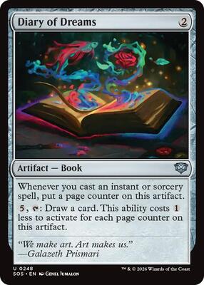 Diary of Dreams card from Secrets of Strixhaven