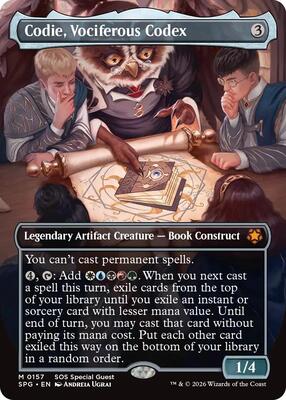 Codie, Vociferous Codex (Borderless) card from Special Guests