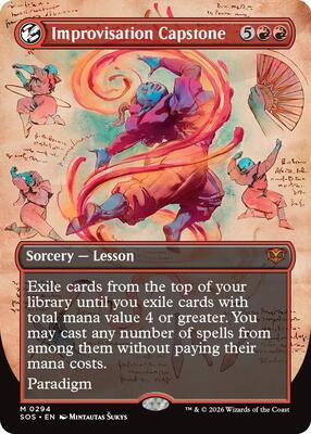 Improvisation Capstone (Borderless) card from Secrets of Strixhaven