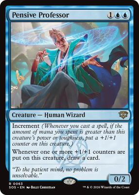 Pensive Professor card from Secrets of Strixhaven