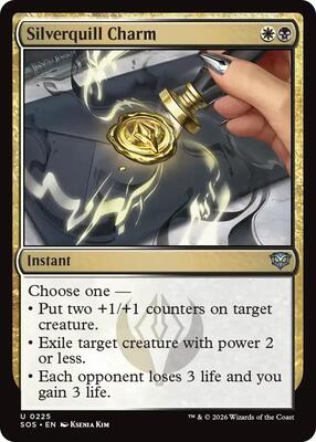 Silverquill Charm card from Secrets of Strixhaven
