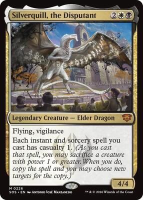 Silverquill, the Disputant card from Secrets of Strixhaven