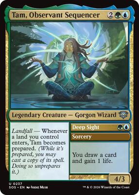 Tam, Observant Sequencer card from Secrets of Strixhaven