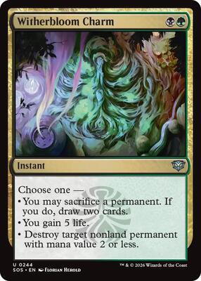 Witherbloom Charm card from Secrets of Strixhaven