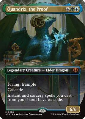 Quandrix, the Proof (Borderless) card from Secrets of Strixhaven