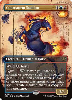 Colorstorm Stallion (Borderless) card from Secrets of Strixhaven