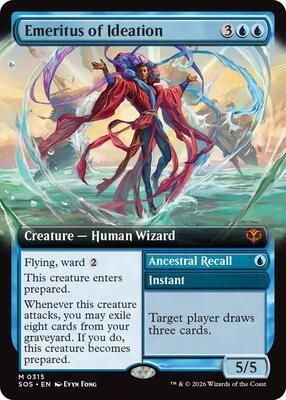 Emeritus of Ideation (Extended Art) card from Secrets of Strixhaven