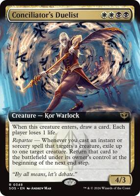 Conciliator's Duelist (Extended Art) card from Secrets of Strixhaven