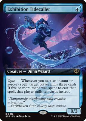 Exhibition Tidecaller (Extended Art) card from Secrets of Strixhaven