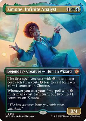Zimone, Infinite Analyst (Borderless) card from Commander: Secrets of Strixhaven
