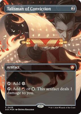 Talisman of Conviction (Borderless) card from Commander: Secrets of Strixhaven