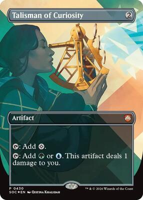 Talisman of Curiosity (Borderless) card from Commander: Secrets of Strixhaven