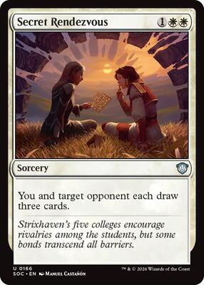 Secret Rendezvous card from Commander: Secrets of Strixhaven
