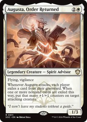 Augusta, Order Returned card from Commander: Secrets of Strixhaven