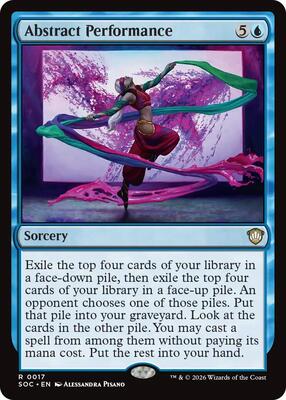 Abstract Performance card from Commander: Secrets of Strixhaven