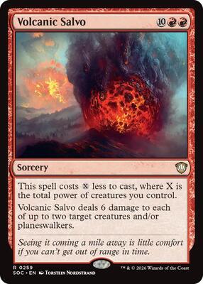 Volcanic Salvo card from Commander: Secrets of Strixhaven