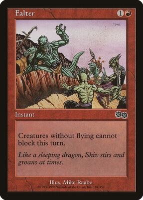 Falter card from Urza's Saga