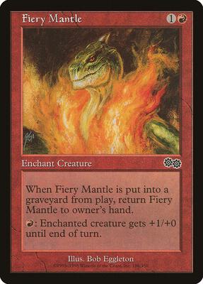 Fiery Mantle card from Urza's Saga