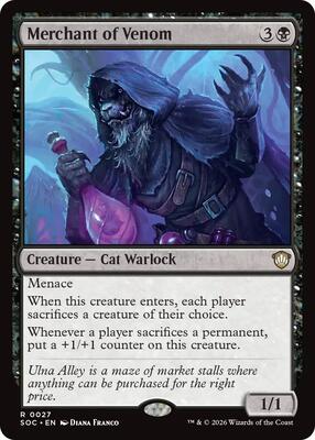 Merchant of Venom card from Commander: Secrets of Strixhaven