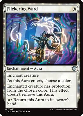 Flickering Ward card from Commander: Secrets of Strixhaven