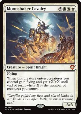 Moonshaker Cavalry card from Commander: Secrets of Strixhaven