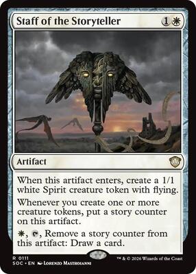 Staff of the Storyteller card from Commander: Secrets of Strixhaven