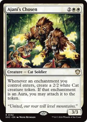 Ajani's Chosen card from Commander: Secrets of Strixhaven