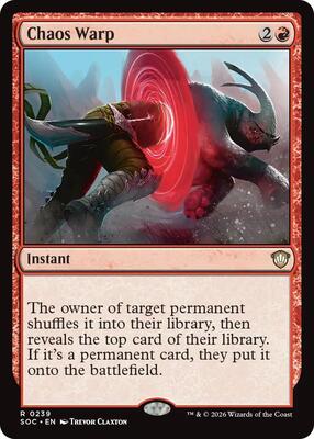 Chaos Warp card from Commander: Secrets of Strixhaven