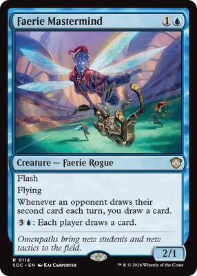 Faerie Mastermind card from Commander: Secrets of Strixhaven