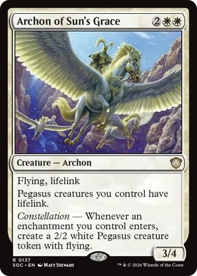 Archon of Sun's Grace card from Commander: Secrets of Strixhaven