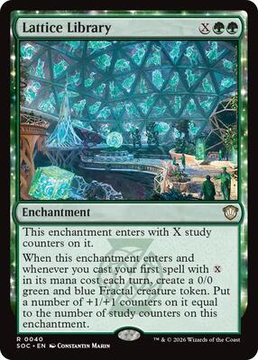 Lattice Library card from Commander: Secrets of Strixhaven