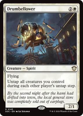 Drumbellower card from Commander: Secrets of Strixhaven