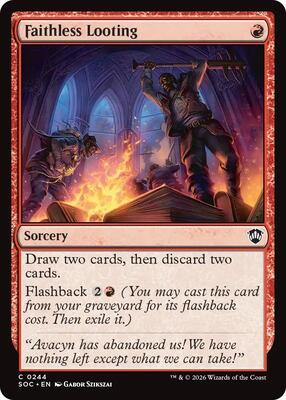 Faithless Looting card from Commander: Secrets of Strixhaven
