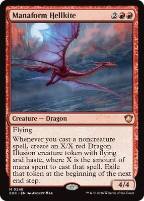 Manaform Hellkite card from Commander: Secrets of Strixhaven