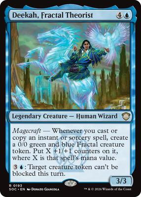 Deekah, Fractal Theorist card from Commander: Secrets of Strixhaven