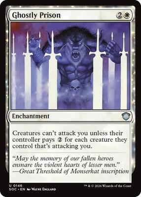 Ghostly Prison card from Commander: Secrets of Strixhaven