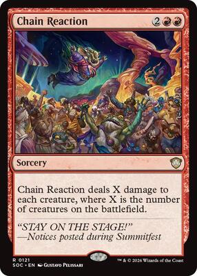 Chain Reaction card from Commander: Secrets of Strixhaven