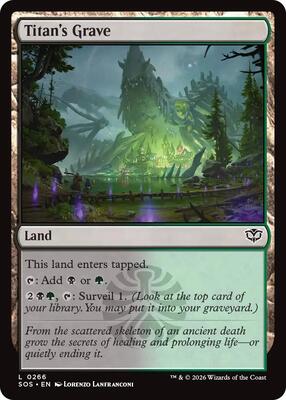 Titan's Grave card from Secrets of Strixhaven