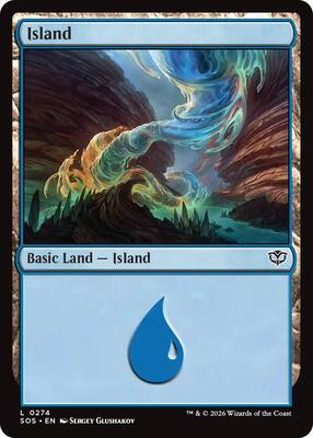 Island (0274) card from Secrets of Strixhaven