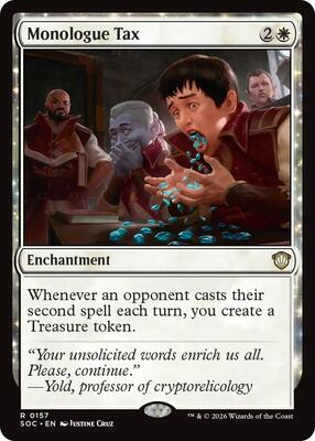 Monologue Tax card from Commander: Secrets of Strixhaven
