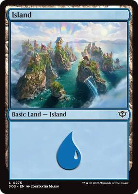Island (0275) card from Secrets of Strixhaven
